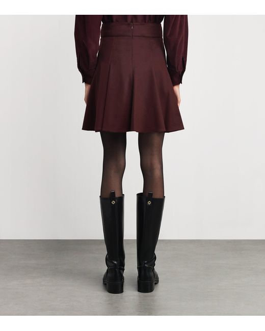Max Mara Purple Camel Wool Mini Skirt