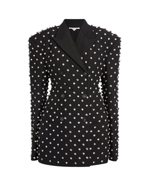 Stella McCartney Black Embellished Double-breasted Blazer