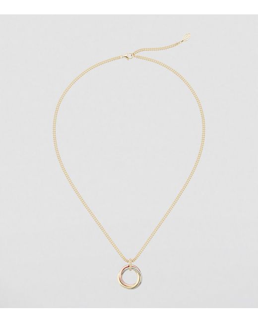 Cartier Metallic Rose And Diamond Trinity Necklace