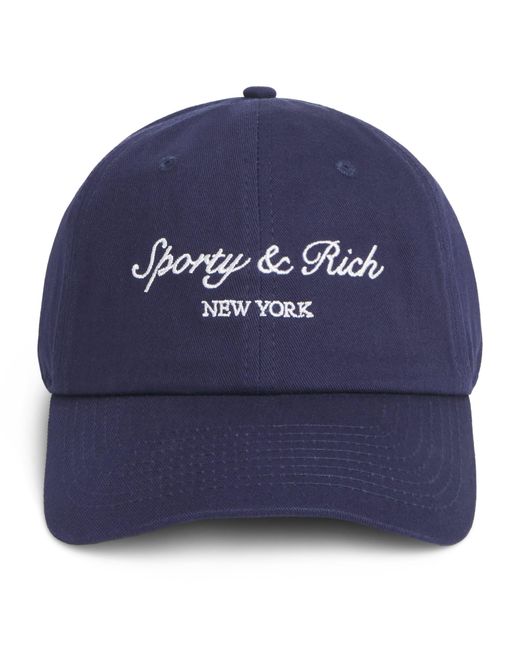 Sporty & Rich Blue Cotton Syracuse Baseball Cap