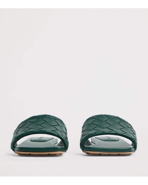 Bottega Veneta Green Lambskin Parco Mules