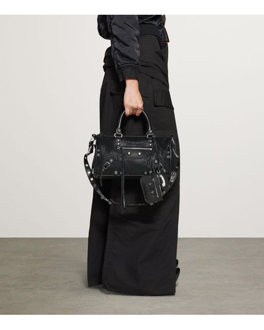 Balenciaga Black Medium Leather Le Cagole Duffle Bag