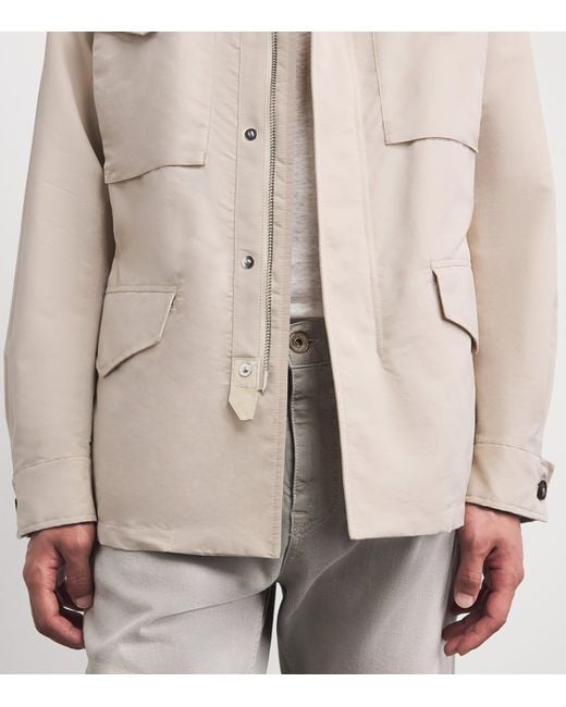 Eleventy Natural Cotton-Silk Safari Jacket for men