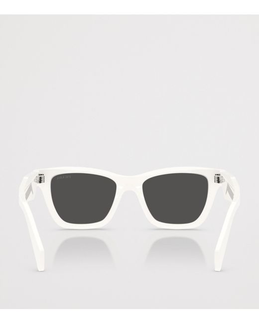 Prada Gray Acetate Square Sunglasses