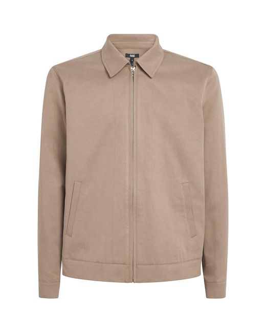PAIGE Brown Cotton-Blend Renehen Jacket for men