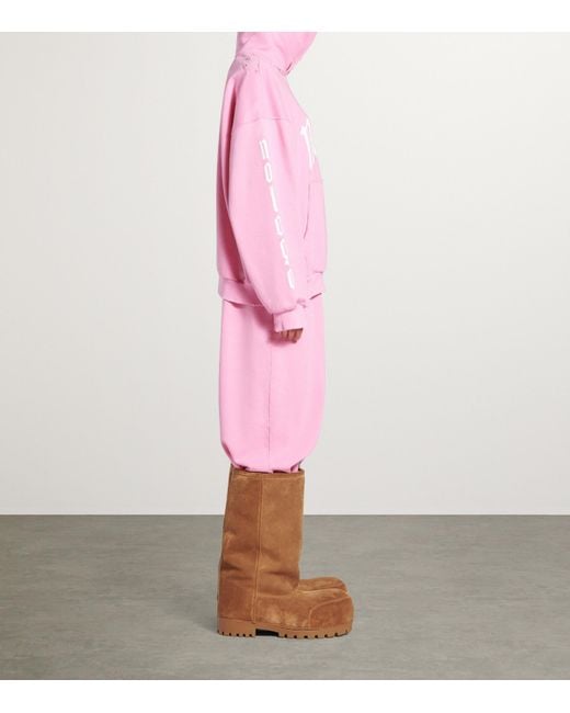 Balenciaga Pink Cotton-Jersey Hoodie