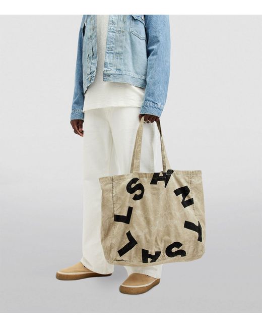 AllSaints Natural Large Cotton Tierra Tote Bag for men