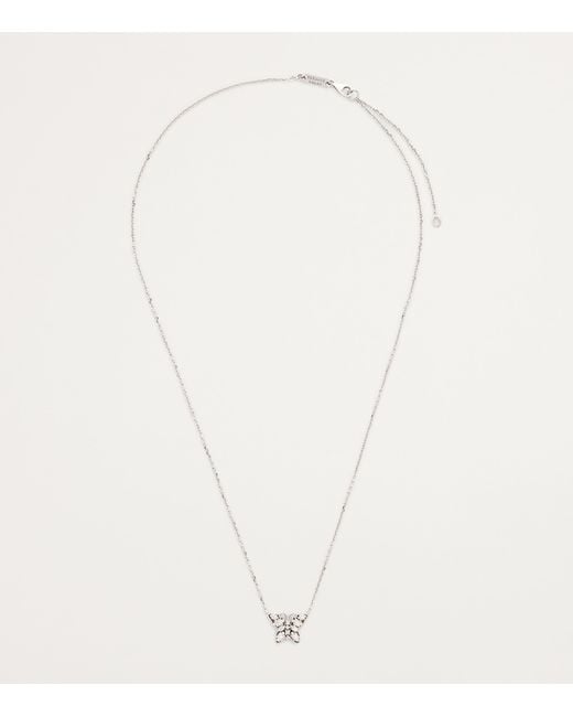 Suzanne Kalan Metallic And Diamond Princess Mini Butterfly Necklace