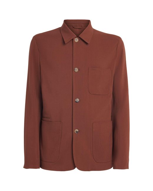 Paul Smith Brown Wool Overshirt for men