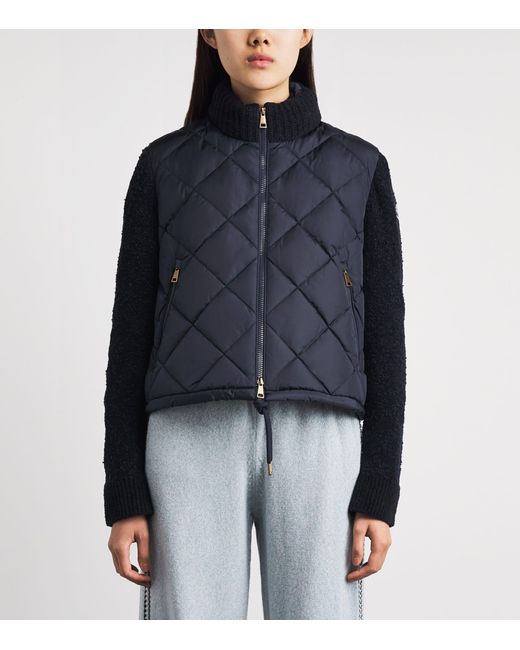 Moncler Blue Quilted Hybrid Jacket