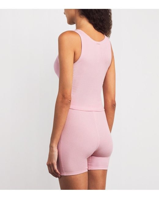 Skims Multicolor Stretch-Cotton Ribbed Tank Tops