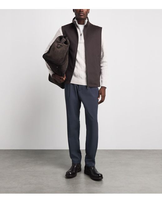 Herno Blue Stretch Technical Drawstring Trousers for men