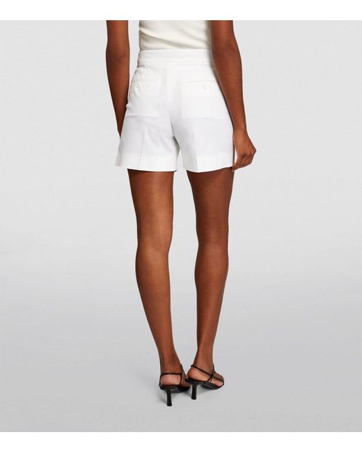 Max Mara White Adria Tailored Shorts