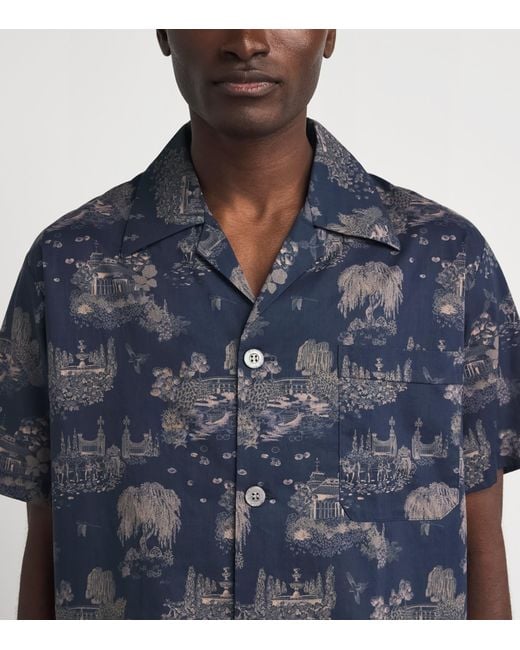 Derek Rose Blue Cotton Ledbury Pyjama Set for men