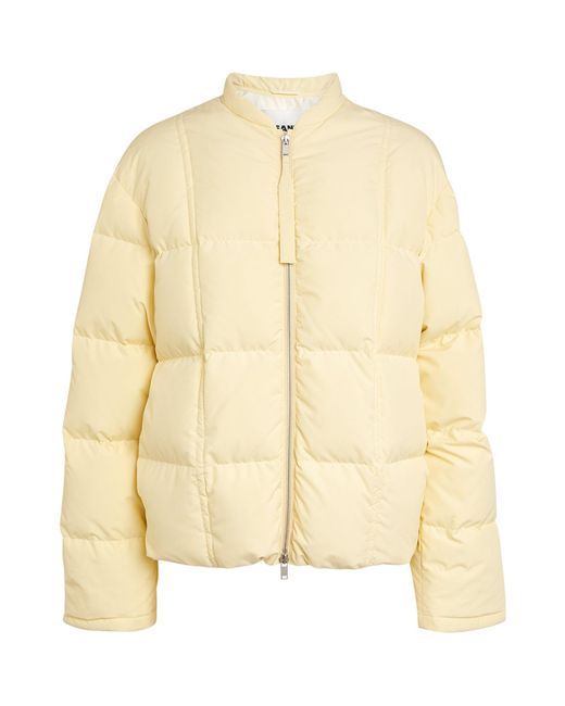 Jil Sander Synthetic Down Bomber Jacket in Beige (Natural) | Lyst