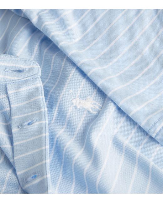 RLX Ralph Lauren Blue Cotton-blend Striped Polo Shirt for men