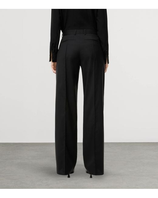 Burberry Black Wool Tailored Trousers