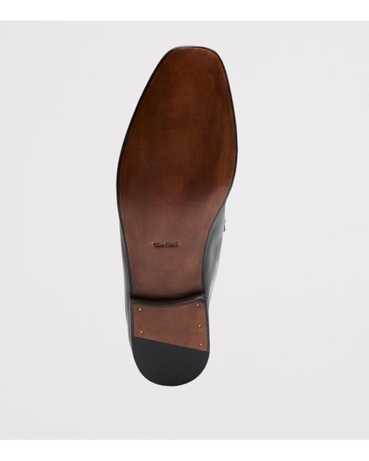 Tom Ford Black Leather Loafers for men