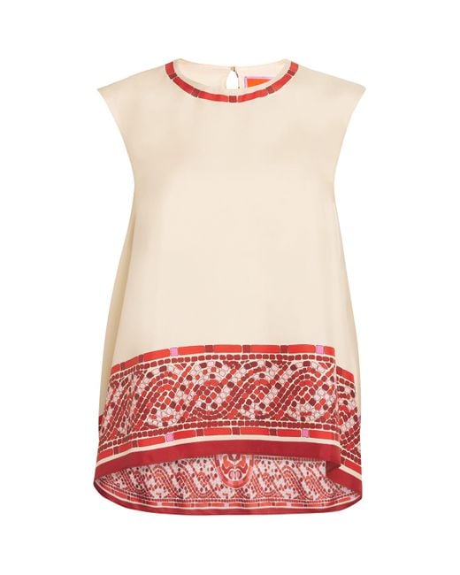 LaDoubleJ Red Silk San Carlo Tank Top