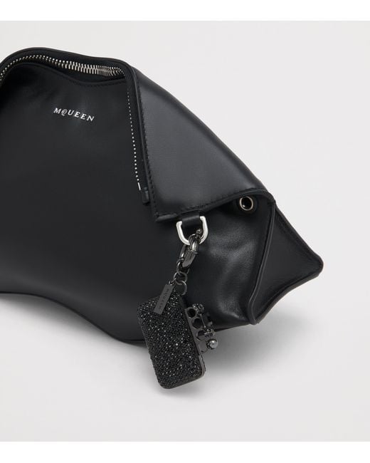 McQueen Black Embellished Knuckle Clutch Charm