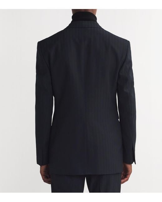 Tom Ford Blue Herringbone Stripe Atticus 2-Piece Suit for men