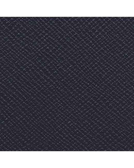 Smythson Blue Panama Leather Slim Pouch for men