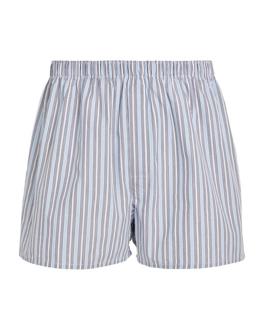 Sunspel Blue Striped Classic Boxer Shorts for men