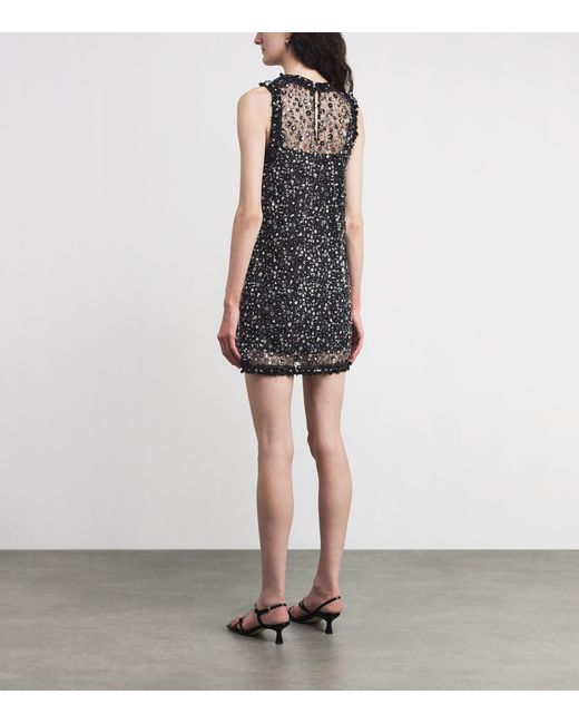 Maje Black Embellished Mini Dress