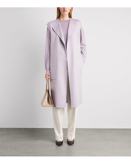 Agnona Purple Wool-Silk-Cashmere Crew-Neck Sweater