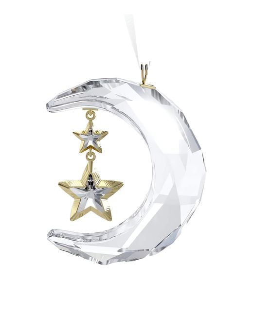 Swarovski White Holiday Magic Moon Ornament