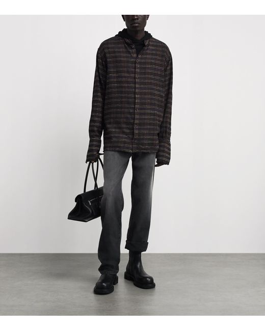 424 Gray Loose Wide-Leg Jeans for men
