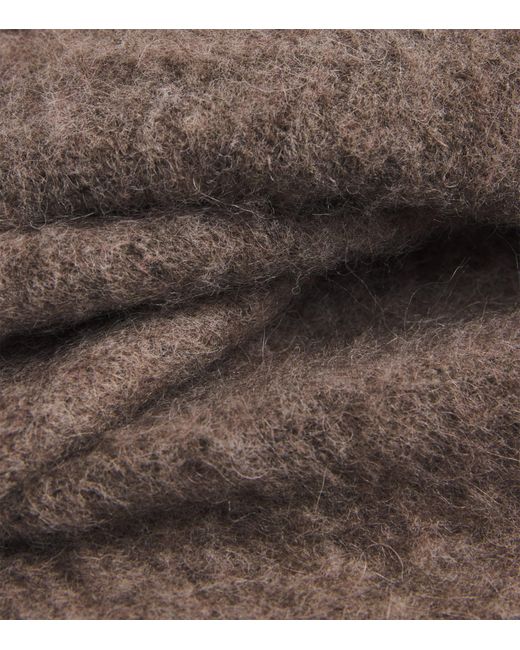 Represent Brown Brushed Borg Hoodie for men