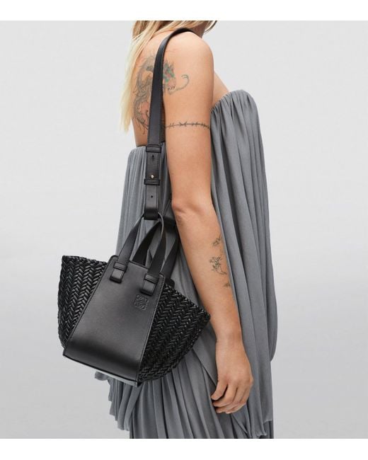 Loewe Black Leather Hammock Top-Handle Bag