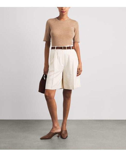 ME+EM Brown Cashmere T-Shirt