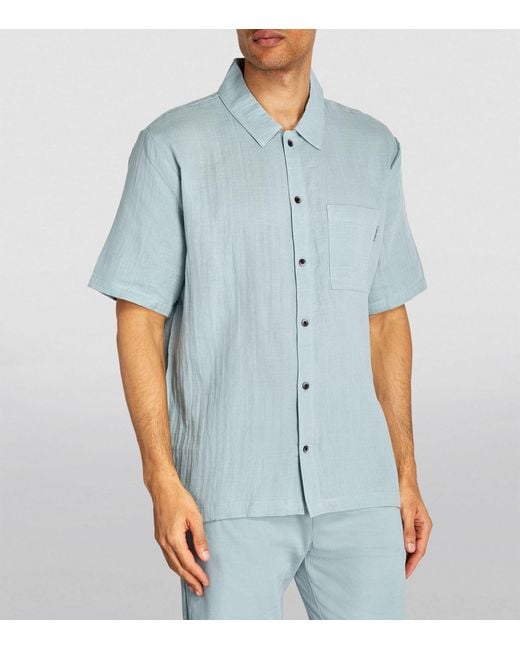 Calvin Klein Blue Cotton Pyjama Shirt for men