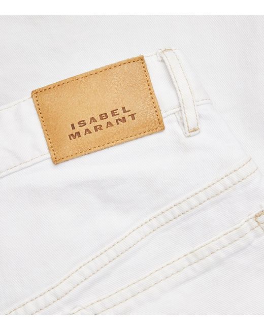 Isabel Marant White Vetan Relaxed Wide-leg Jeans