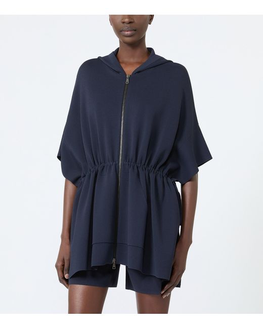 Max Mara Blue Zip-Up Hoodie