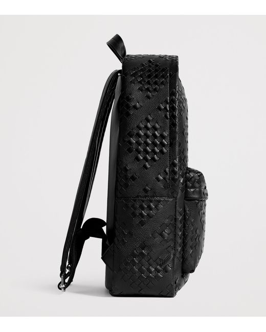 Bottega Veneta Black Diamond Leather Backpack for men