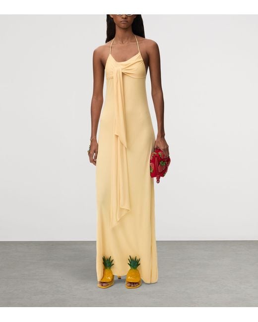 Loewe Metallic X Paula's Ibiza Crepe Jersey Maxi Dress