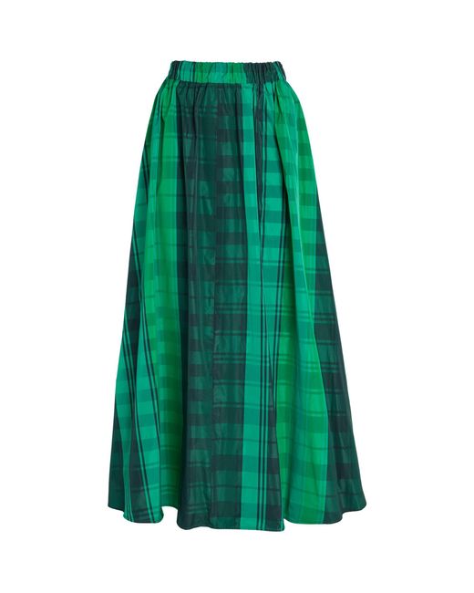 MAX&Co. Green Taffeta Matringa Maxi Skirt