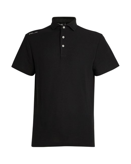 RLX Ralph Lauren Black Logo Polo Shirt for men