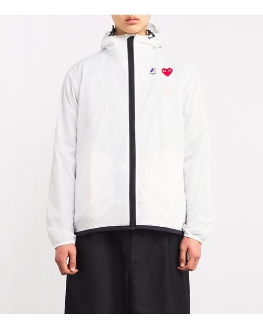 COMME DES GARÇONS PLAY White X K-Way Nylon Water-Resistant Jacket for men