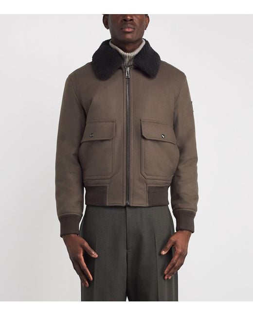 Belstaff Brown Wool-Blend Welder Jacket for men