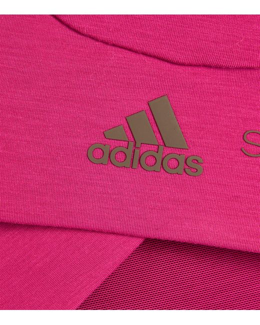 Adidas By Stella McCartney Pink Logo Sports Bra