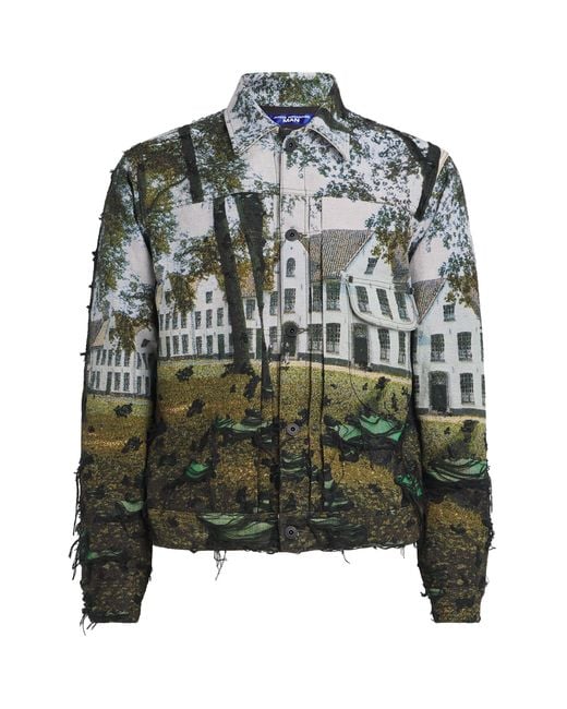 Junya Watanabe Green Distressed House Jacket for men