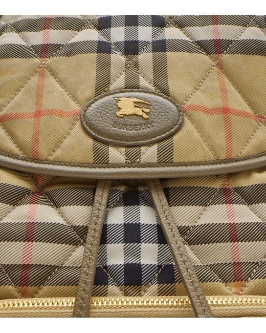 Burberry Metallic Check Horseshoe Backpack