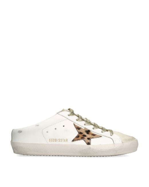 Golden Goose Deluxe Brand White Leather Super Star Sabot Low-Top Sneakers