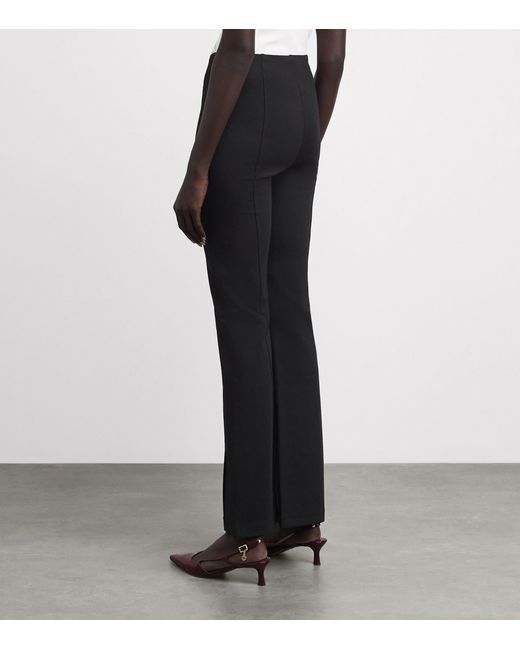 Maje Black Flared Slit Trousers