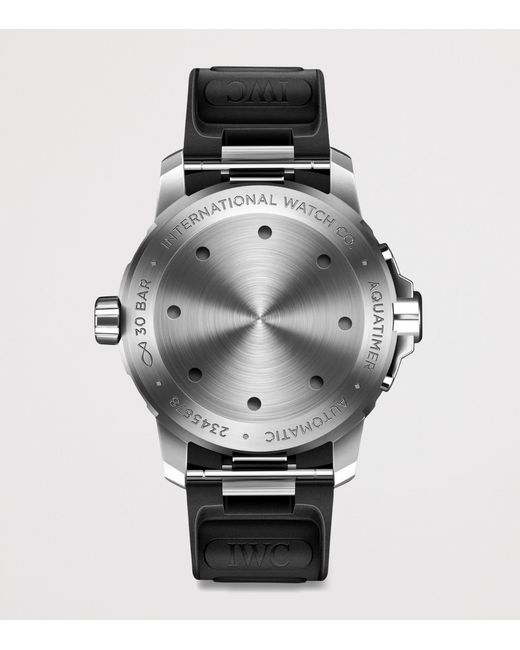 Iwc Black Stainless Steel Aquatimer Automatic Watch for men