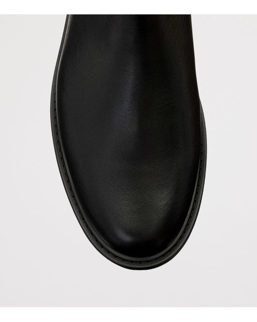 AllSaints Black Leather Bales Boots